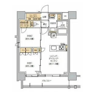 リビオメゾン芝浦【5階】の間取り