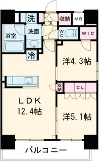 リビオメゾン芝浦【5階】の間取り