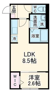 アウル勝田台【2階】の間取り