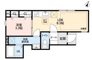 リーブルファイン草加新栄【1階】の間取り