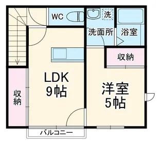 sora境町【204号室】の間取り