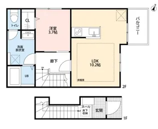 リーブルファイン草加新栄【2階】の間取り