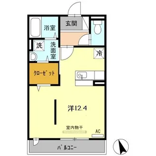 クレール鉢塚【205号室】の間取り