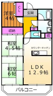 パークサイドTANAKA【201号室】の間取り