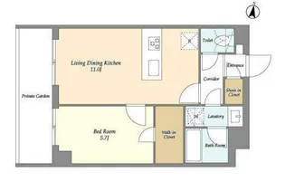 メゾンドオンディーヌ【2階】の間取り