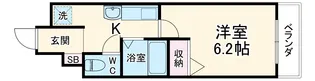 SHICATA SIX BLDG【4階】の間取り
