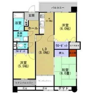 ドゥペールサンシャイン【4階】の間取り