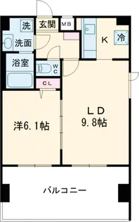 アーバハイツ六町環七北通り【6階】の間取り