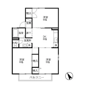 セジュール広瀬 B【201号室】の間取り