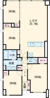 CLASS調布【201号室】の間取り
