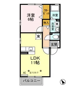 フォレスト コート BC【2階】の間取り