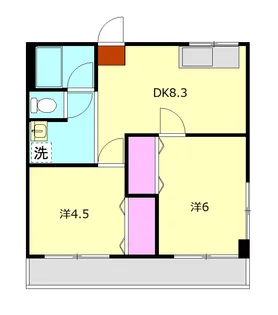 城山西野ビル【2階】の間取り