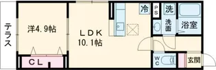 セレスティア鷺宮【1階】の間取り