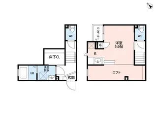 CB鴻巣サンティエ【202号室】の間取り