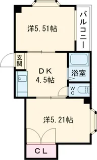 西新エリーナハイツ【1階】の間取り