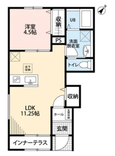 リーブルファイン和戸駅【102号室】の間取り