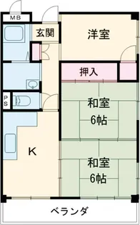 青い鳥ハイツ【403号室】の間取り