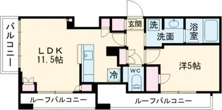 クレストコート旗の台【4階】の間取り