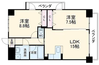 Alba Grande 千種【6階】の間取り