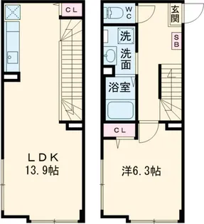クリオ ラモード目黒洗足【401号室】の間取り