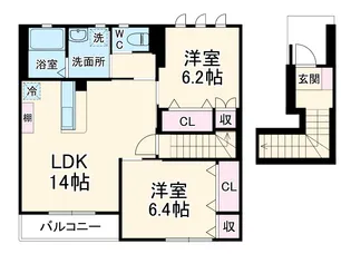Casa Koa【203号室】の間取り