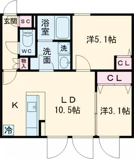 LAPiS武蔵小山【3階】の間取り