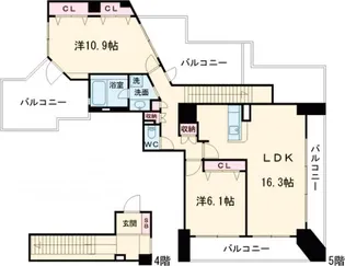 ロイヤルステージ目白【4階】の間取り