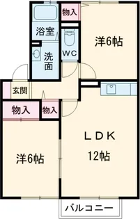 ルミエール城南【1階】の間取り