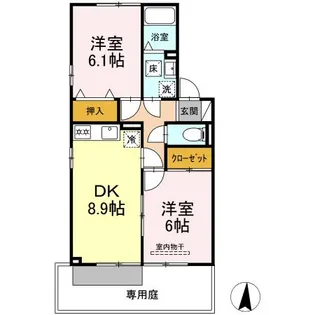 リヴェール【1階】の間取り