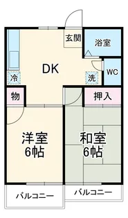 コーポジュネスA棟【1階】の間取り