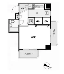 パレ・ドール検見川【5F号室】の間取り