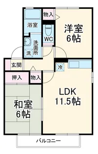 グランドキャッスルGOMI E【1階】の間取り