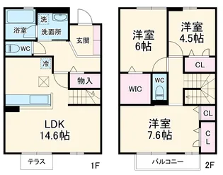 ロイヤル神木【103号室】の間取り