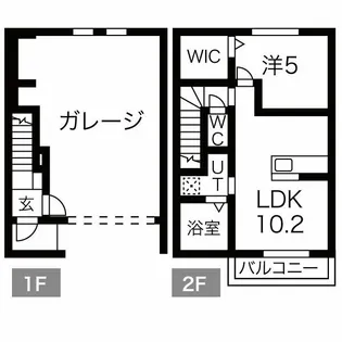 THE GARAGE【1階】の間取り