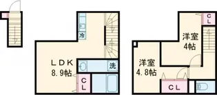 ソルナクレイシア学芸大学【1階】の間取り