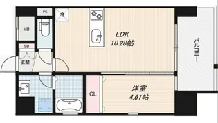 ALZA KITAHORIE【8階】の間取り