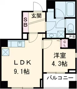 LIGHTHOUSE西新宿【7階】の間取り