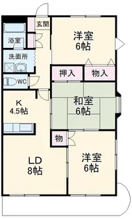 アーバン西岡崎【5階】の間取り