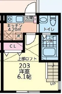 クレール北八王子【02030号室】の間取り