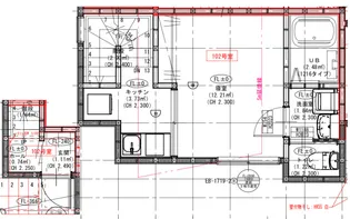 LUXION上本郷(リュクシオンカミホンゴウ)【102号室】の間取り