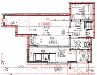 LUXION上本郷(リュクシオンカミホンゴウ)【103号室】の間取り