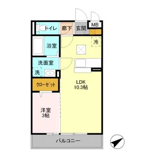グランシャリオ【1階】の間取り