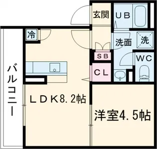 イクシオ高野台【3階】の間取り