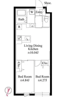 グランパセオ大岡山【0002号室】の間取り