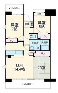 アミティ八千代台【406号室】の間取り