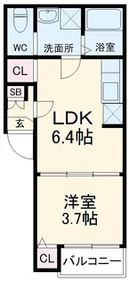 CUBE【1階】の間取り
