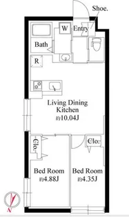 グランパセオ大岡山【0101号室】の間取り