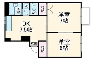 グリーンパーク根岸B棟【303号室】の間取り