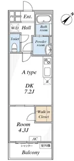 リブリ・小田急相模原【1階】の間取り