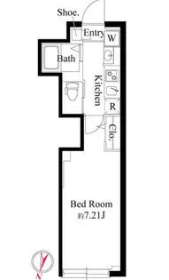 グランパセオ大岡山【0204号室】の間取り